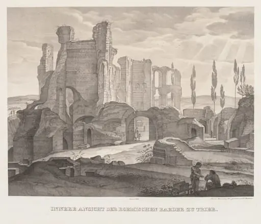 Interior View of the Roman Baths at Trier, by Johann Anton Ramboux