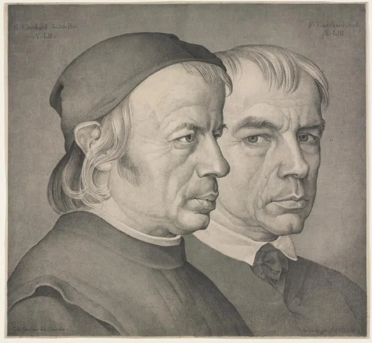 The Brothers Eberhard, by Johann Anton Ramboux, 1822
