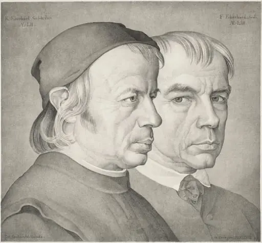The Brothers Konrad and Franz Eberhard, by Johann Anton Ramboux