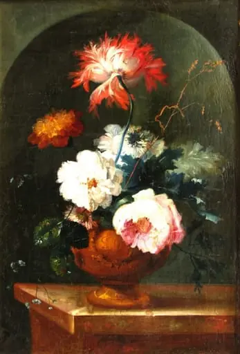 Buchet de flori în vas galben, by Johann Baptist Drechsler