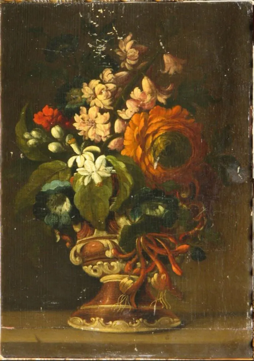 Buchet cu flori de lămâi; pandant: Buchet de flori cu anemone, by Johann Baptist Hälszel
