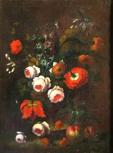 Flori și piersici; pandant: Flori și portocale, by Johann Baptist Hälszel
