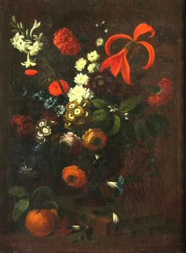 Flori și portocale; pandant: Flori și piersici, by Johann Baptist Hälszel