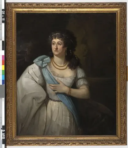 Joanna Cornelia Ziesenis-Wattier (1762-1827). Toneelspeelster, in de rol van Elfride in het gelijknamige toneelstuk van Friedrich Justin Bertuch, by Johann Baptist Scheffer, 1800