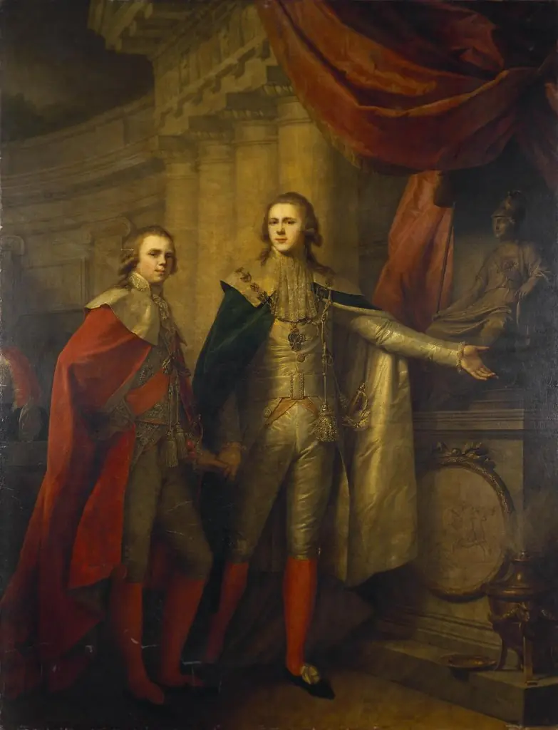 Portrait of Grand Dukes Alexander and Constantine, by Johann Baptist von Lampi the Elder