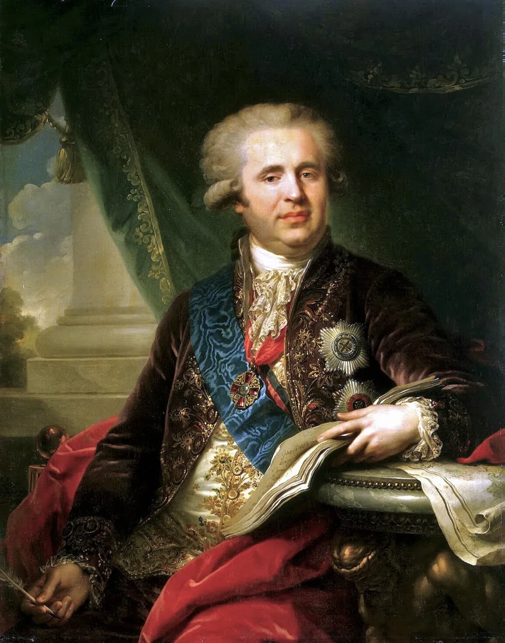 Portrait of Prince Bezborodko A.A., by Johann Baptist von Lampi the Elder, oil, 1798