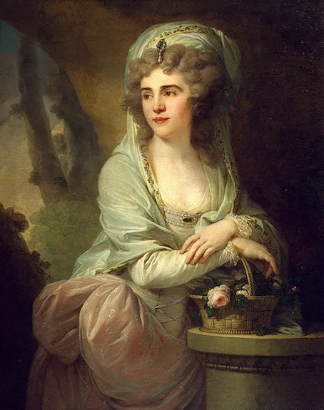 Portrait of Yekaterina Samoilova, by Johann Baptist von Lampi the Elder, oil, 1796