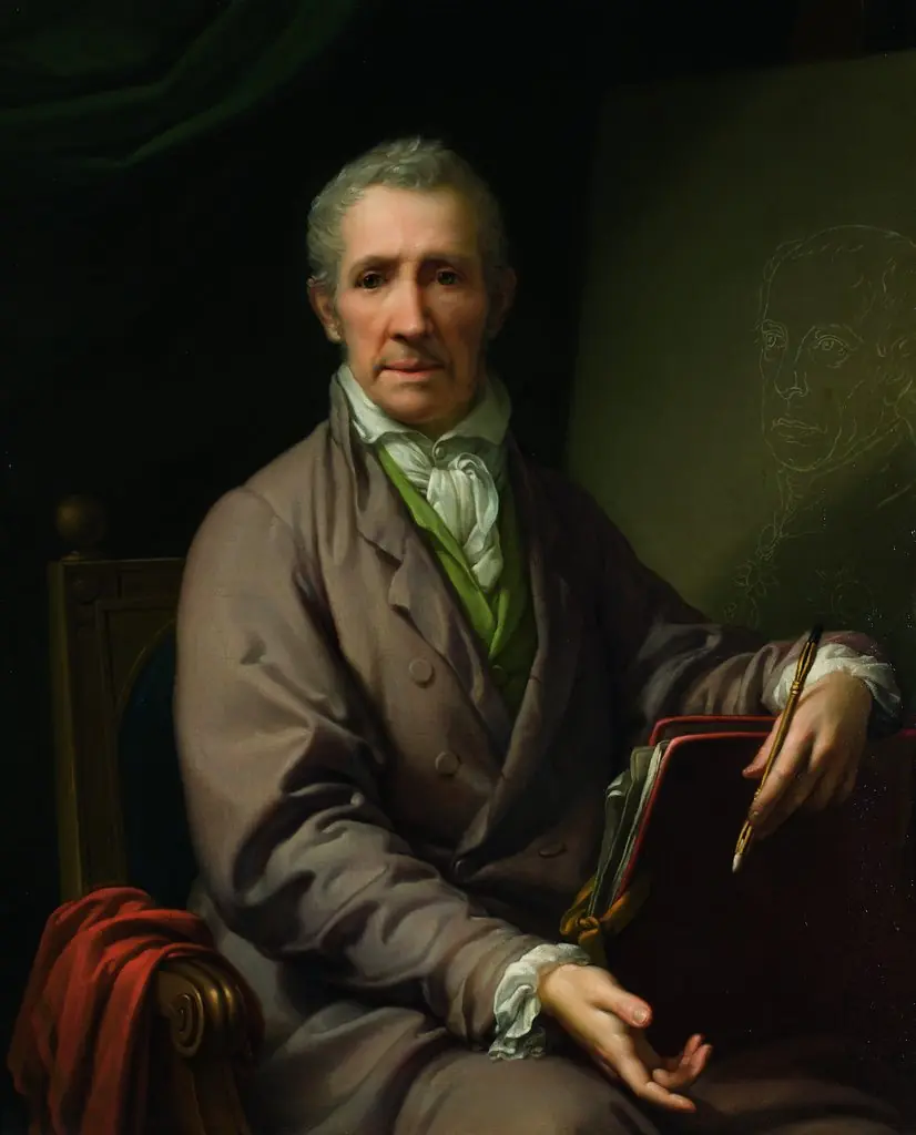 Selbstbildnis an der Staffelei, by Johann Baptist von Lampi the Elder