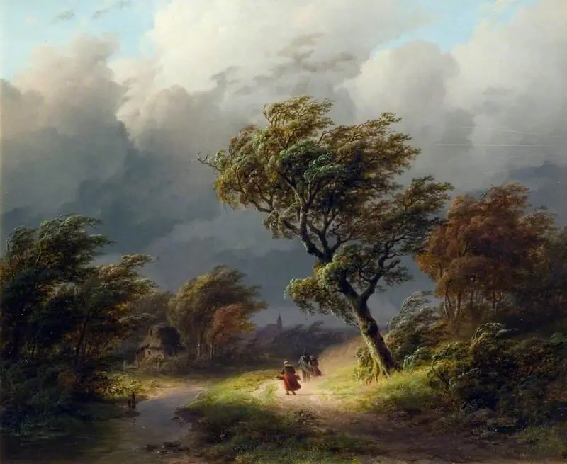 Trees in a Storm, by Johann Bernhard Klombeck