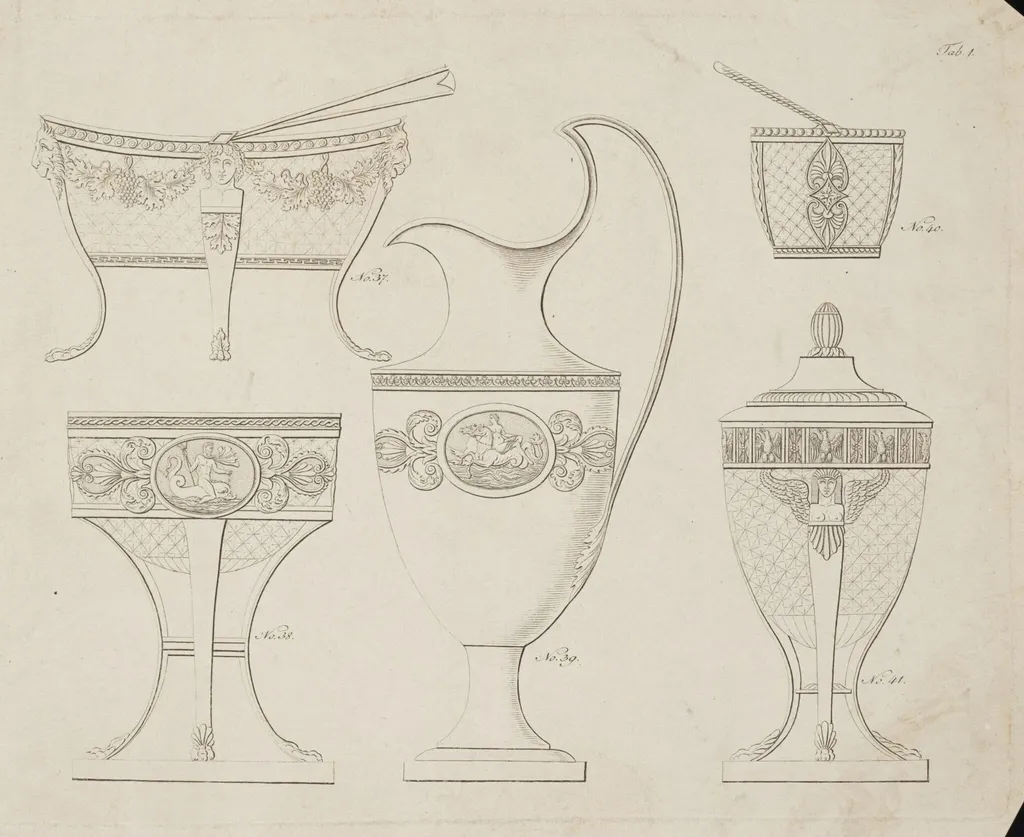 7 engraved prints, by Johann Carl BOCK, 1820