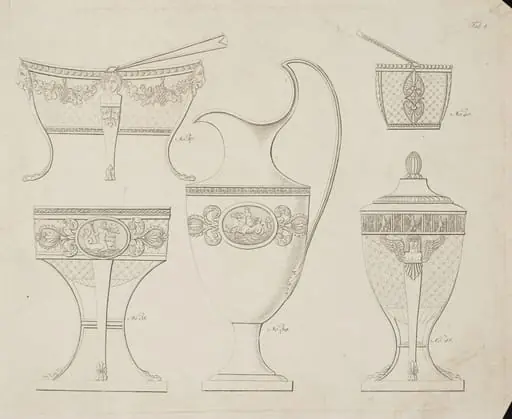 7 engraved prints, by Johann Carl BOCK