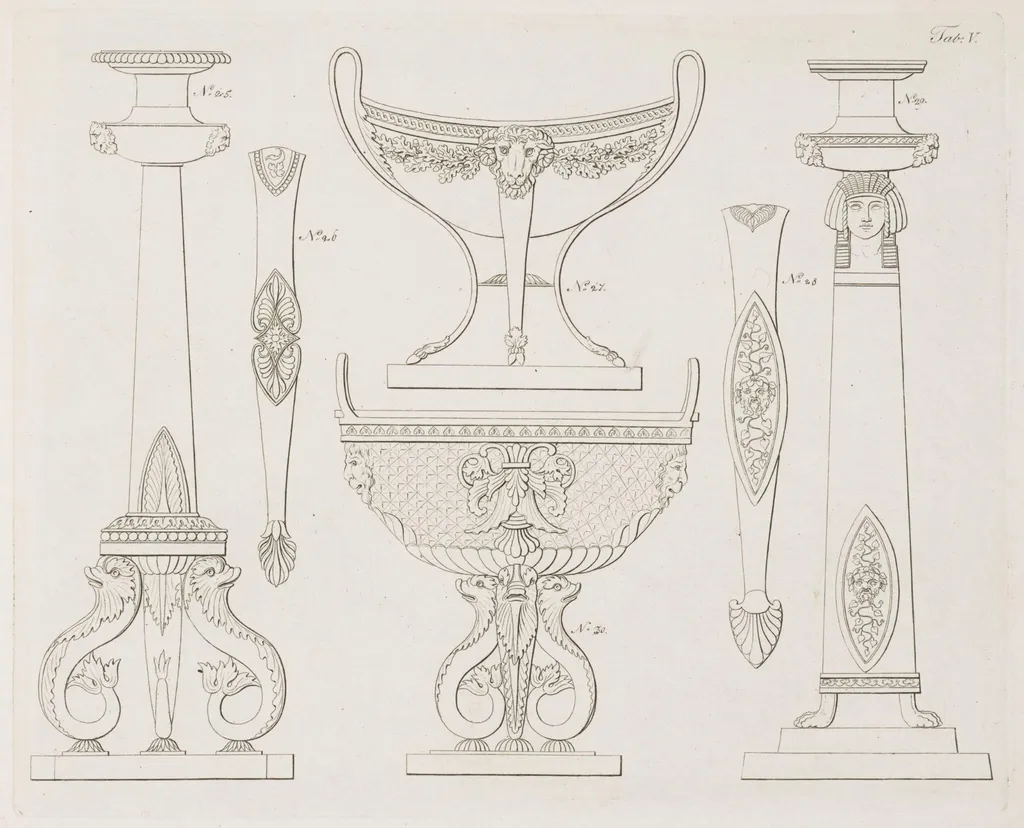 One of 7 engraved prints, by Johann Carl BOCK, 1820