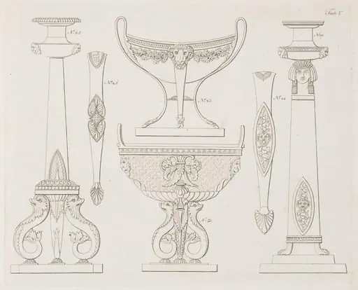One of 7 engraved prints, by Johann Carl BOCK