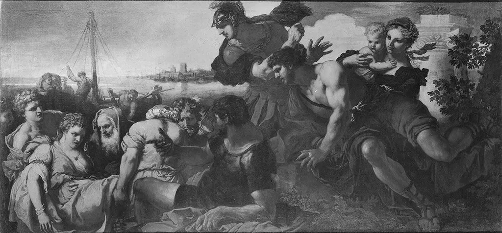 The Rescue of Agrippina, Mother of Nero, by Johann Carl Loth, unspecified, 1665