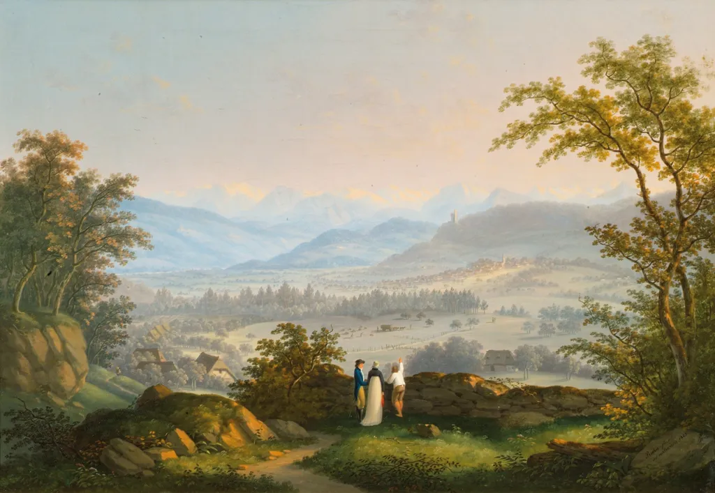 Surroundings of the Habsburg Ruin, by Johann Caspar Rahn, oil, 1803
