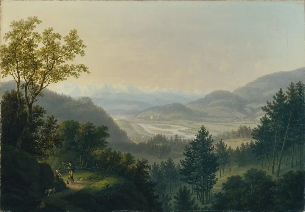 Surroundings of the Habsburg ruins, by Johann Caspar Rahn