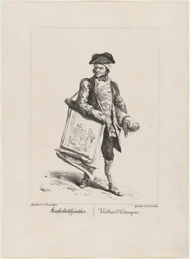 Kupferstichhändler (Print Seller), by Johann Christian Brand