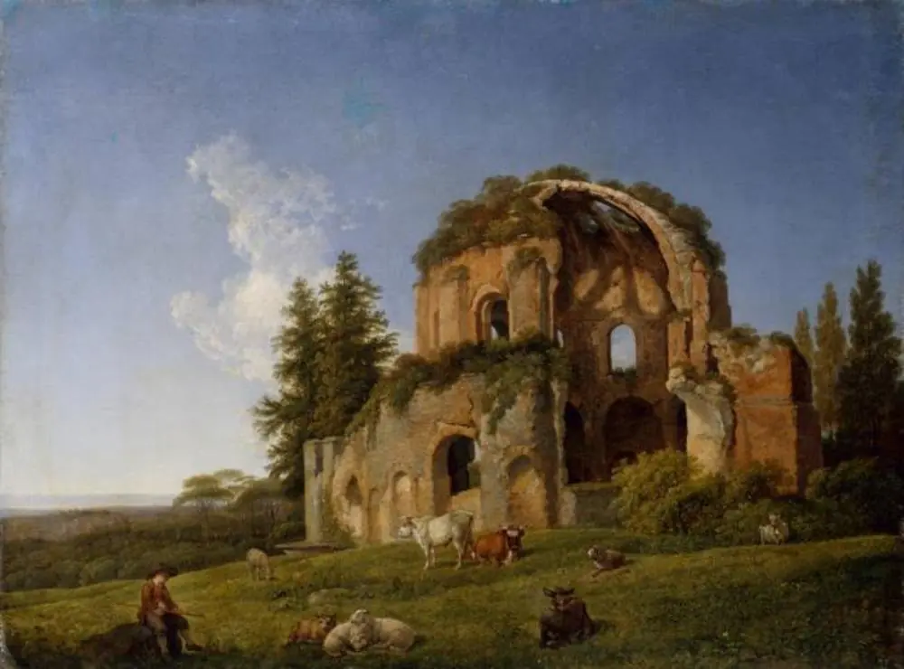 Landscape with the Minerva Medica ruin near Rome, by Johann Christian Klengel