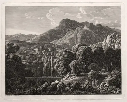 Heroic Landscape: Landscape with Town and River, by Johann Christian Reinhart