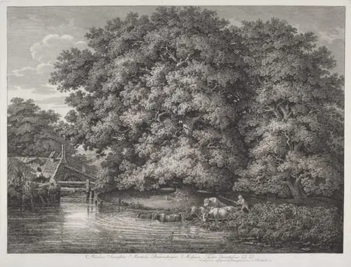 The Mill at the Great Oaks, by Johann Christian Reinhart