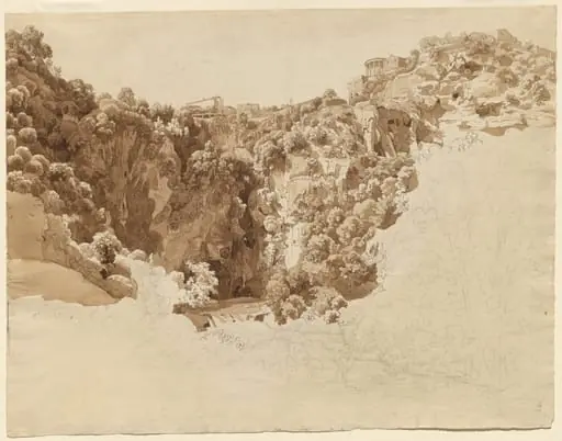 Tivoli and the Temple of the Sibyl above the Aniene Gorge, by Johann Christian Reinhart