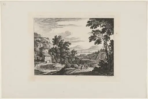 Cattle Drover in an Italian Landscape, by Johann Christoph Dietzsch