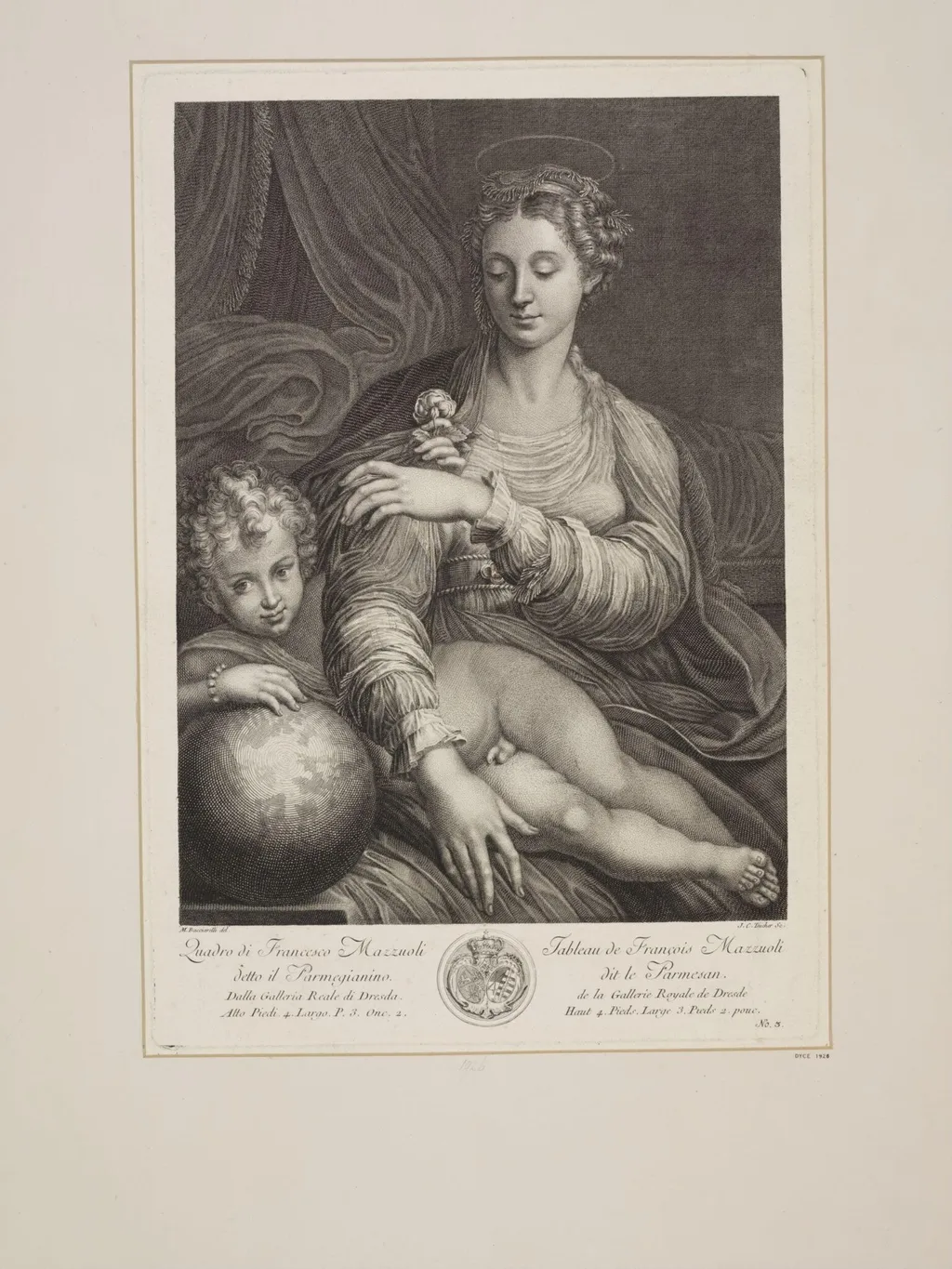 La Madonna della Rosa, by Johann Christoph Teucher, 1750