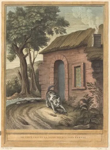 Le vieux chat et la jeune Souris (The Old Catand the Young Mouse), by Johann Christoph Teucher