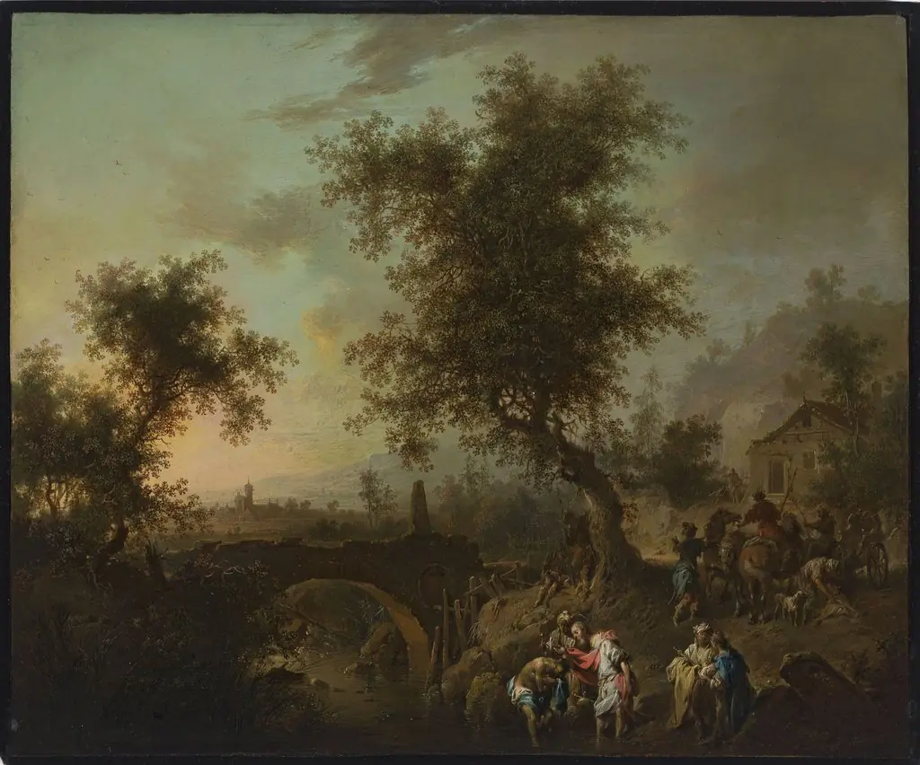 Baptism of a courtier of the queen of Ethiopia, by Johann Conrad Seekatz