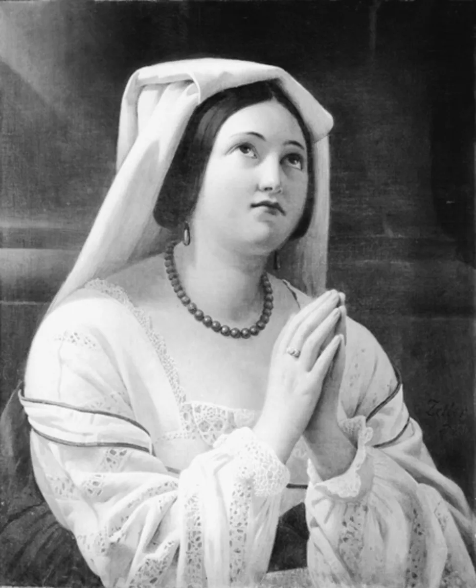 Betende Römerin, by Johann Conrad Zeller, oil, 1840