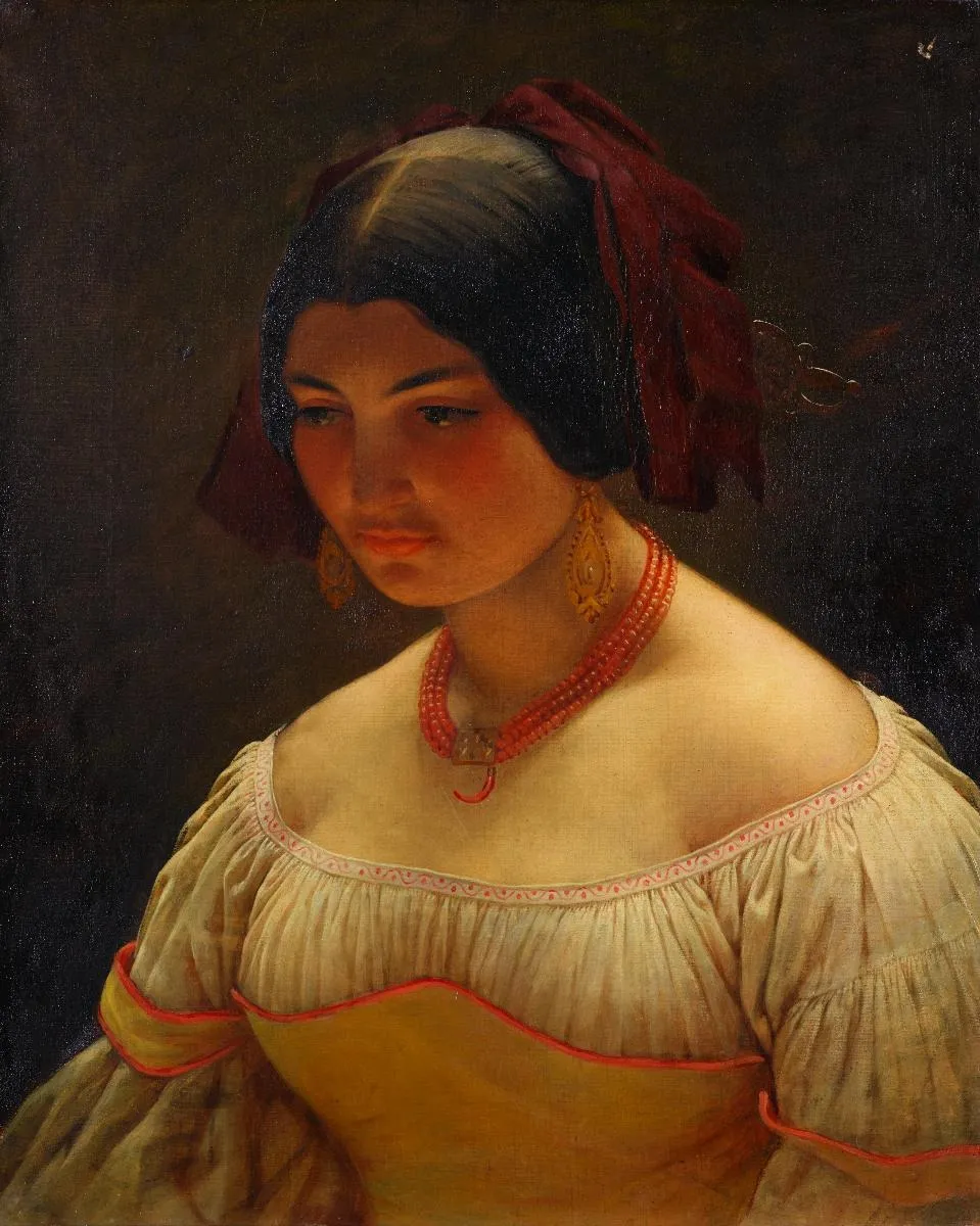 Römerin, by Johann Conrad Zeller, oil, 1841