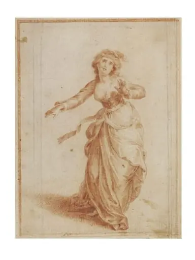 Woman with her hands outstretched, by Johann David Schubert