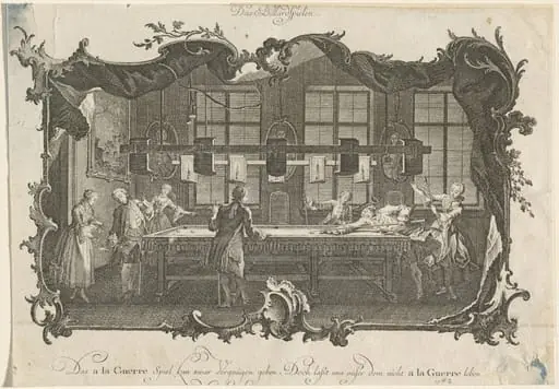 Das Billardspielen (Billiard Players), by Johann Esaias Nilson