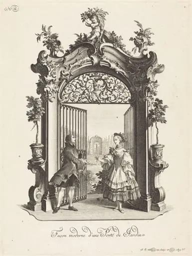 Façon moderne d'une Porte de Jardin (A Garden Door in the Modern Style), by Johann Esaias Nilson