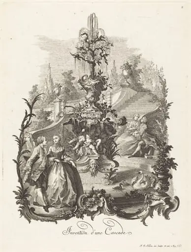 Invention d'une Cascade (Design for a Cascade), by Johann Esaias Nilson