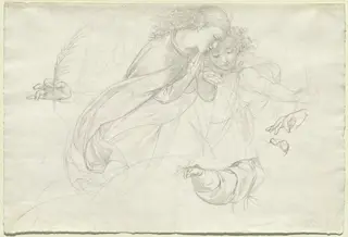 Two Grieving Angels (verso)
