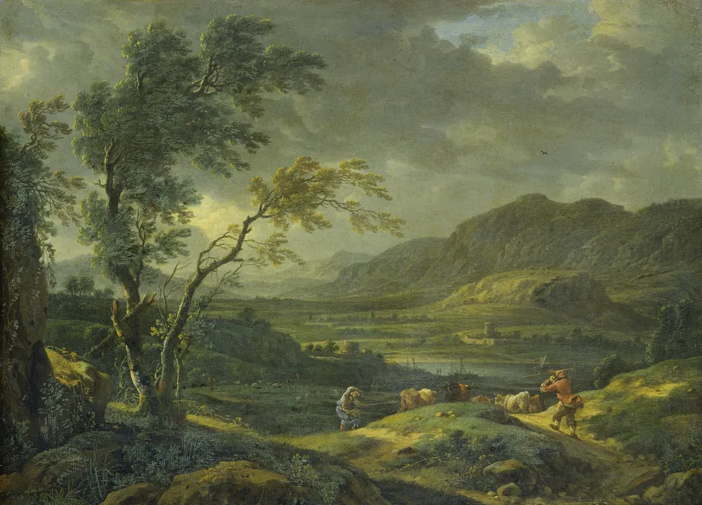 Landscape after a Thunderstorm, by Johann Franz Ermels, oil, 1665