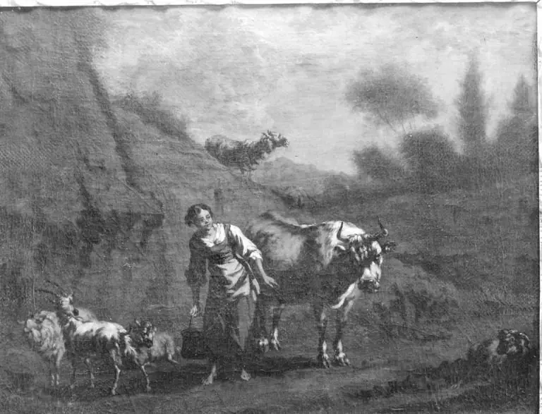 Landschaft mit Vieh und Hirtin, by Johann Franz Nepomuk Lauterer