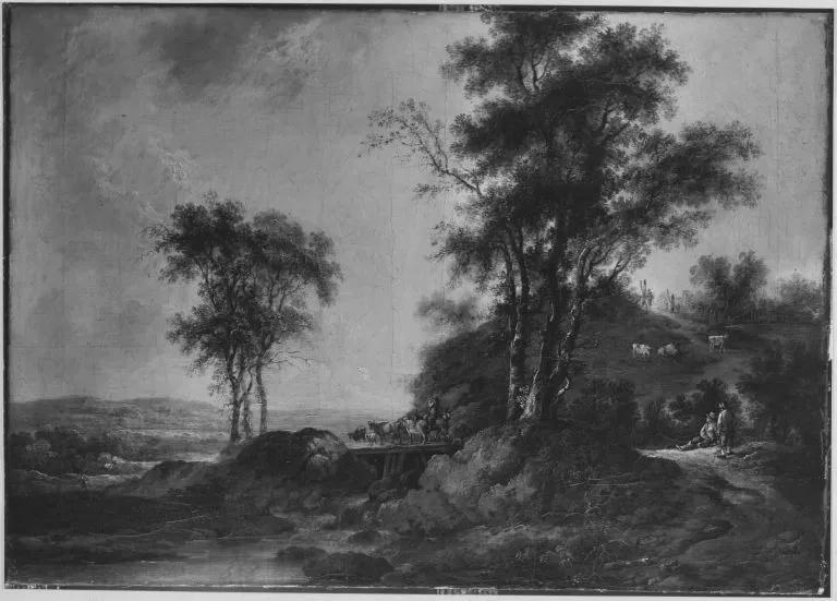 Landschaft, by Johann Friedrich Alexander Thiele, unspecified, 1775