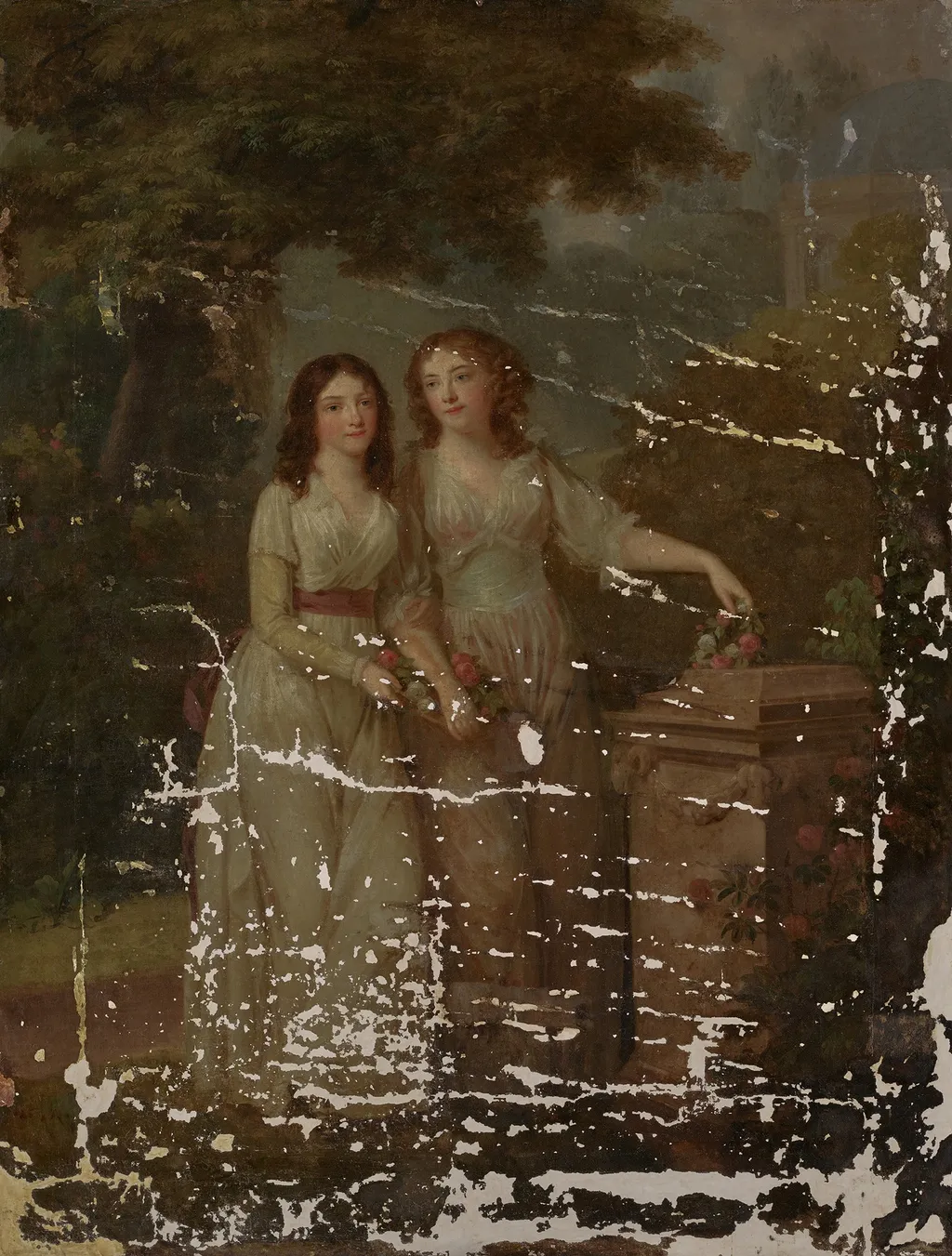 The Princess Luise (1782-1812) and Victore (1784-1820) of Nassau-Usingen, by Johann Friedrich August Tischbein, oil, 1798