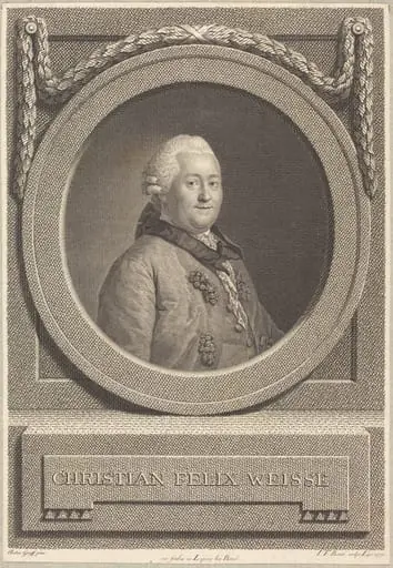 Christian Weisse, by Johann Friedrich Bause