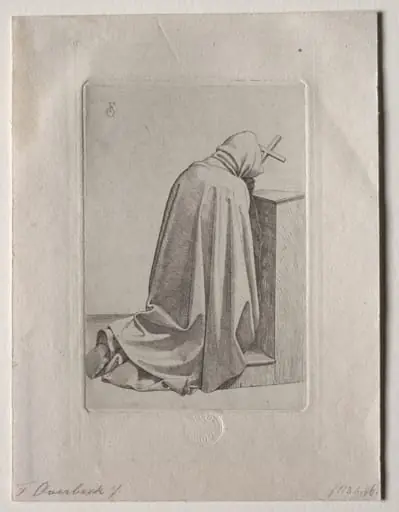 A Praying Monk, by Johann Friedrich Overbeck