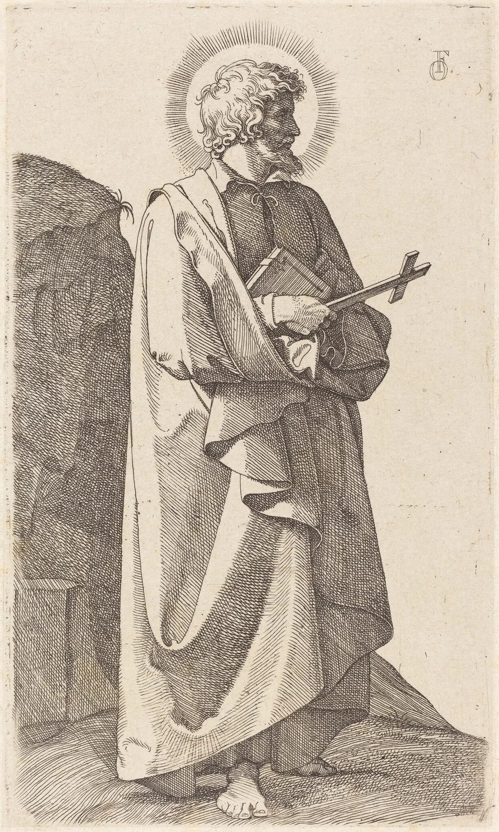Saint Philip Neri, by Johann Friedrich Overbeck, ink, 1826