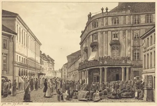 View of Muhlendamm, by Johann Friedrich Stock