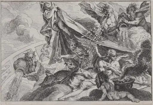 Allegory of Winter with Diana the Huntress, by Johann Georg Bergmüller