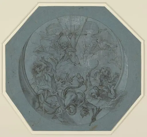 Saint Michael Defeating Heresy and Satan, by Johann Georg Bergmüller