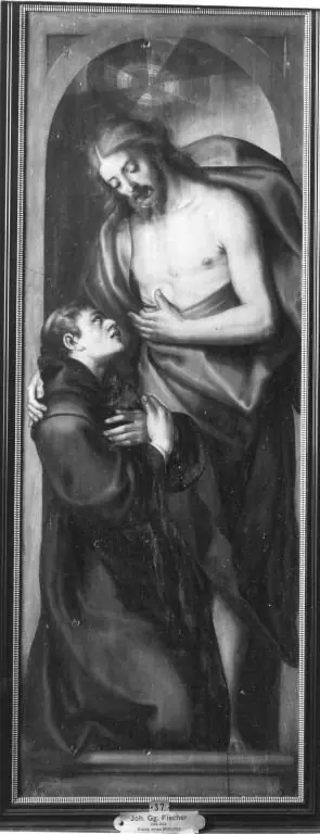 Christus zeigt einem jungen Mönch seine Wundmale, by Johann Georg Fischer