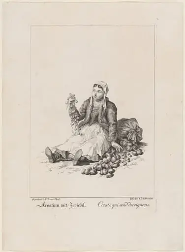 Kroatinn mit Zweibel (Onion Seller), by Johann Georg Mansfeld