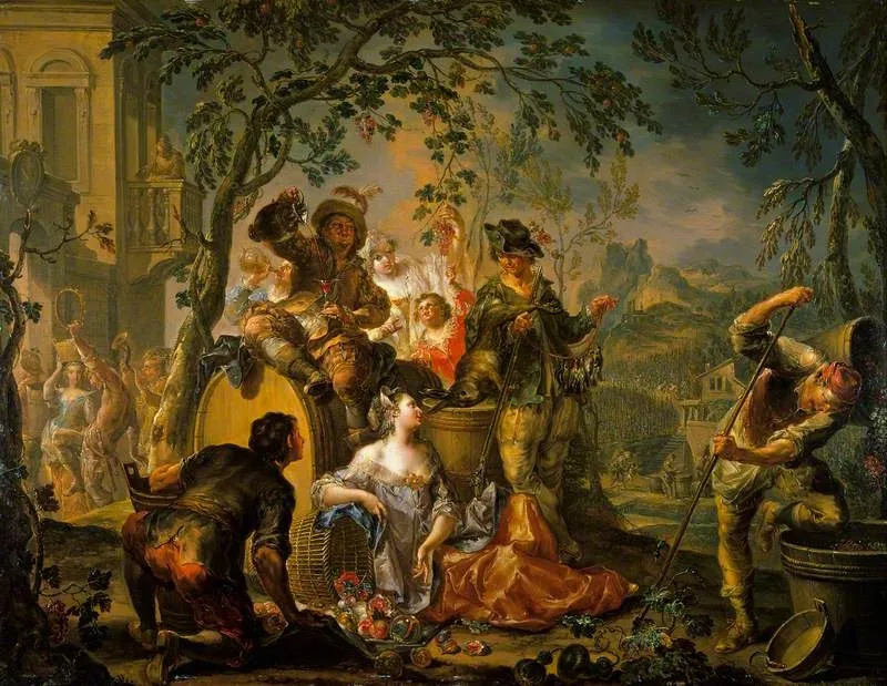 Autumn, by Johann Georg Platzer, oil, 1742
