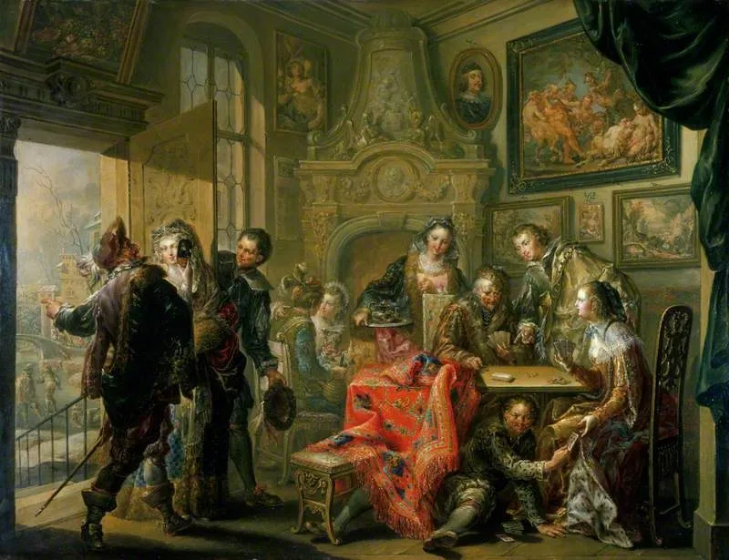 Winter, by Johann Georg Platzer, oil, 1742